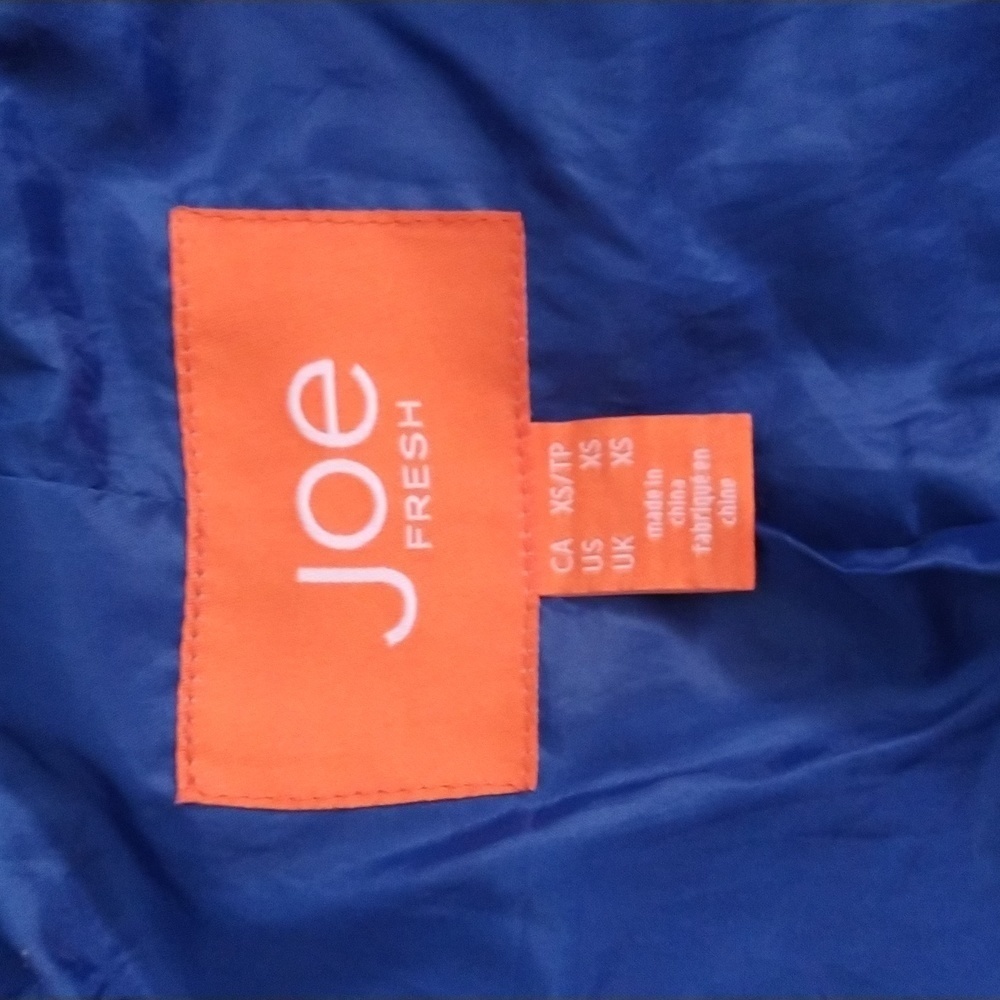 EUC Down Filled Puffer Coat 🧥 Royal Blue sz XS by JOE FRESH - Picture 8 of 10